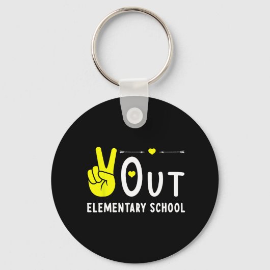 Porte-clés Sortir De L'École Primaire Dernier Jour De L'École (Recto)