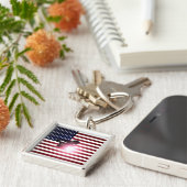 Porte-clés Soudeuse et drapeau américain (Côté)
