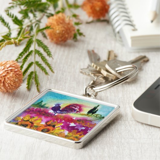 PORTE-CLÉS SOUFFLE ET ROOSTER NOIR (Côté)