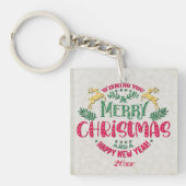 Porte-clés Souhaitez-vous un joyeux Noël et une bonne année (Devant)