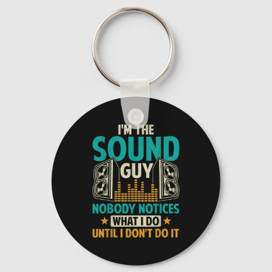 Porte-clés Sound Engineer Tech Husband Dad Funny Dj Disc Jock (Recto)
