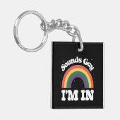 Porte-clés Sounds Gay I'm In LGBTQ Pride Moth (Devant gauche)