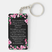 Porte-clés Soupirs personnalisés à fleurs roses (Dos)