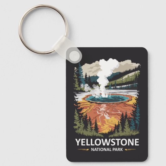 Porte-clés Source chaude du parc national de Yellowstone (Recto)