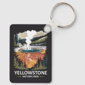Porte-clés Source chaude du parc national de Yellowstone (Verso)