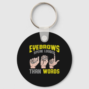 Porte-clés Sourcils Parlent Plus Fort Que Les Mots Malentenda