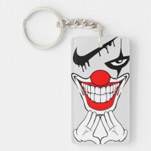 Porte-clés Sourire de Clown Maléfique Gothique Art Horreur