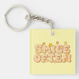 Porte-clés Sourire inspirant Souvent Porte - clé Wordart