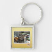 Porte-clés sourires de chat de vampire (Devant)