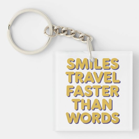 Porte-clés Sourires Voyager plus vite (Devant)