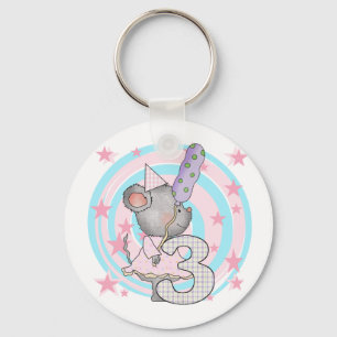 Porte-clés Souris 3e anniversaire T-shirts et cadeaux