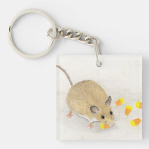 Porte-clés Souris avec des bonbons en forme de maïs