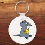 Porte-clés Souris caricaturale au fromage (Recto)