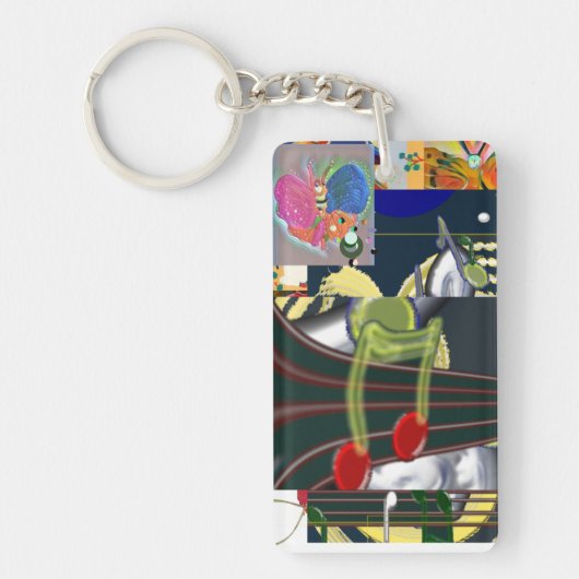 Porte-clés Souris de musique Porte - clé acrylique (Devant)