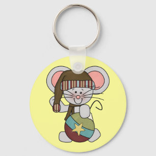 Porte-clés Souris de Noël avec l'ornement