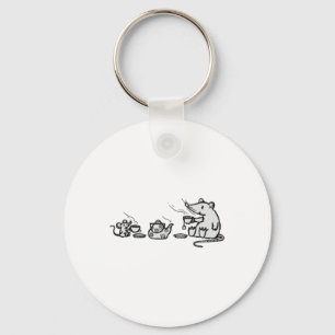 Porte-clés Souris Et Rat Ont Un Sticker Grand Tea Party