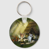 Porte-clés Souris Fée Et Blanche (Recto)