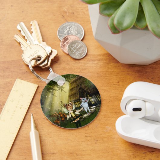 Porte-clés Souris Fée Et Blanche (Bureau)