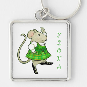 Porte-clés SOURIS JIG IRL Clé Carrée Premium + Texte