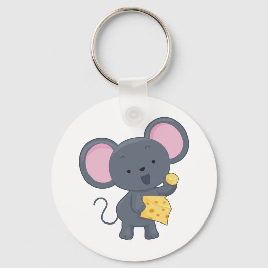 Porte-clés Souris manger du fromage (Verso)