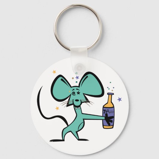 Porte-clés Souris tequila ivre (Recto)