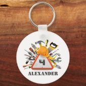 Porte-clés Sous Construction Handyman Outils et Gadgets (Recto)