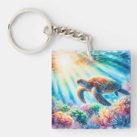 Porte-clés Sous la tortue de mer (Devant)