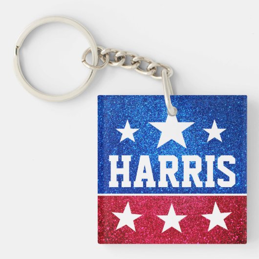 Porte-clés Soutenez Kamala Harris 2024 Progrès et unité (Devant)