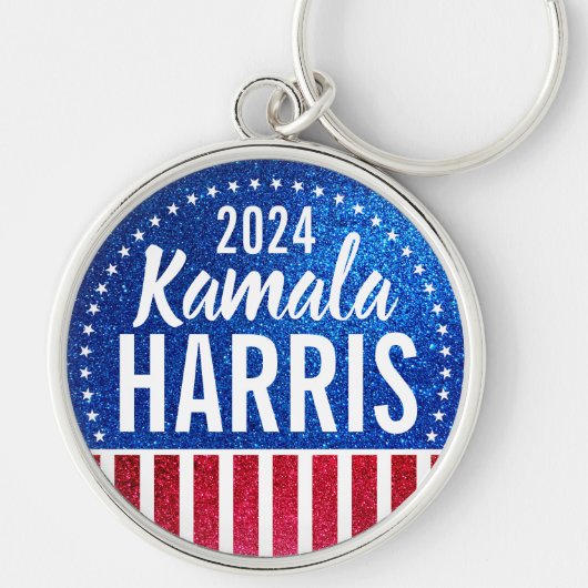 Porte-clés Soutenez Kamala Harris 2024 Progrès et unité (Devant)