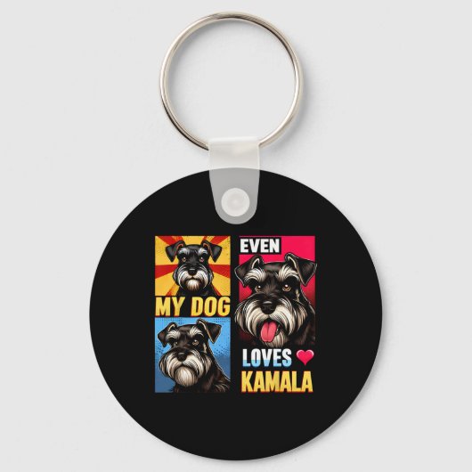 Porte-clés Soutenez Kamala Harris Même Mon Chien Aime Le Chie (Recto)