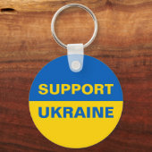 Porte-clés Soutenez le drapeau ukrainien (Recto)