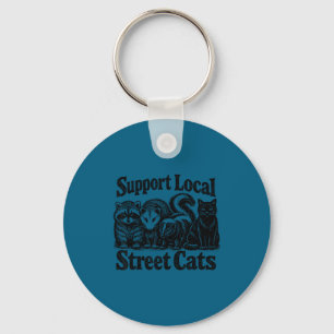 Porte-clés Soutenez les chats des rues locaux équipe poubelle