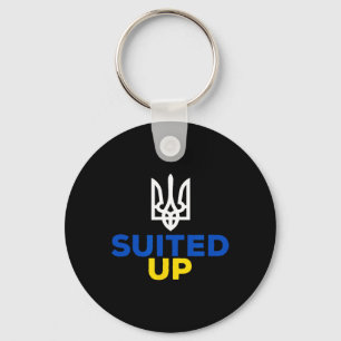 Porte-clés Soutenez l'Ukraine C'est Mon Costume Drapeau Ukrai