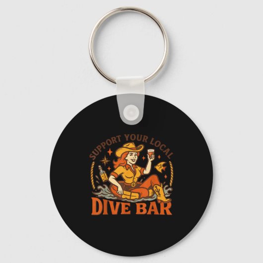 Porte-clés Soutenez Votre Bar Plongée Local (Recto)