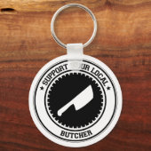 Porte-clés Soutenez Votre Boucher Local (Recto)