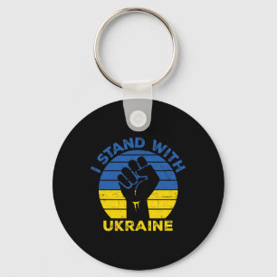 Porte-clés Soutenir l'Ukraine Je suis avec l'Ukraine drapeauu