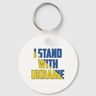Porte-clés Soutenir l'Ukraine Je suis avec l'Ukraine drapeauu