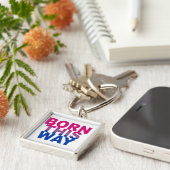 Porte-clés Soutenu cette fierté de Bi de manière (Côté)