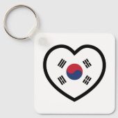 Porte-clés South Korea Flag Heart (Recto)