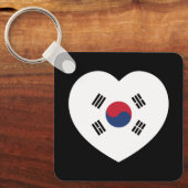 Porte-clés South Korea Flag Heart (Recto)