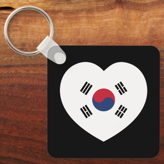 Porte-clés South Korea Flag Heart (Recto)