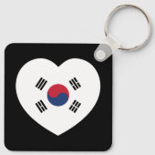 Porte-clés South Korea Flag Heart (Dos)