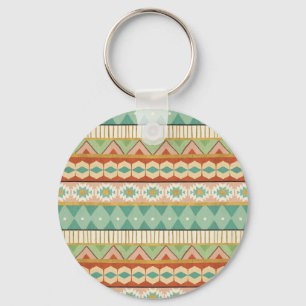 Porte-clés Southwest Geo Step   Watercolor Tribal Pattern