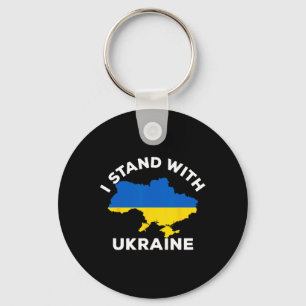 Porte-clés Soutien à l'Ukraine Je suis avec l'Ukraine Carte u
