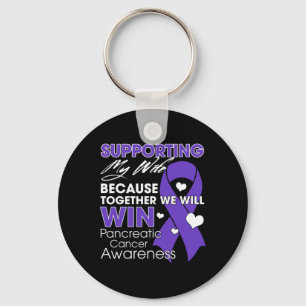Porte-clés Soutien à ma femme Pancreatic Cancer Sensibilisati