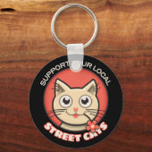 Porte-clés Soutien à vos chats de rue locaux (Recto)