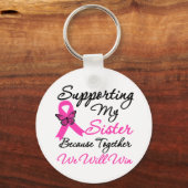 Porte-clés Soutien au cancer du sein (Soeur) (Recto)