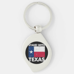 Porte-clés Soutien au Texas Je suis avec le drapeau texan du