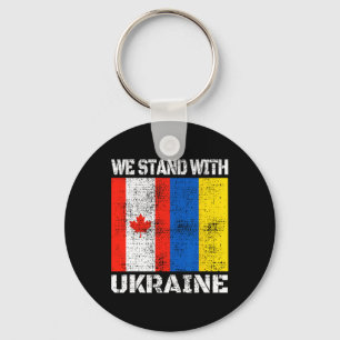 Porte-clés Soutien Canadien Ukrainien Canada Nous Sommes Avec