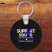 Porte-clés Soutien Guerrier de l'équipe Alopécie (Recto)